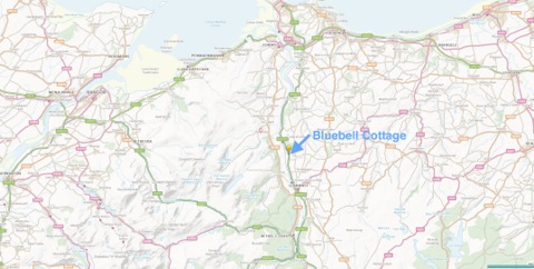Bluebell Cottage-North Wales Map-Title